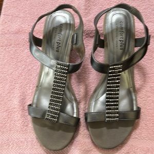 Comfort Plus by Predictions Embellished Wedge Sandals